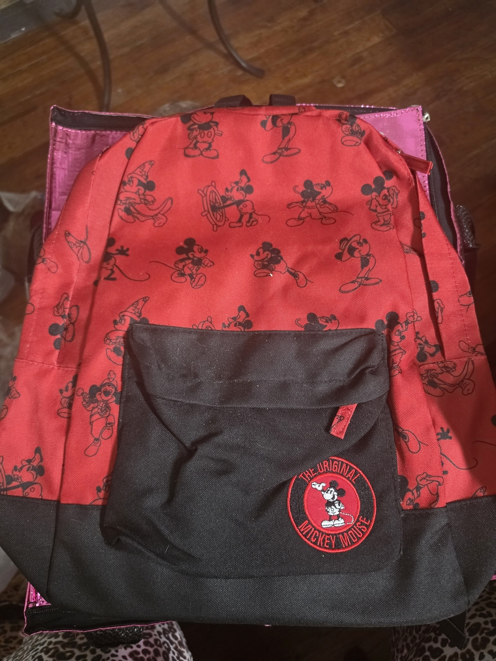 Disney Mickey Mouse Red & Black Kids Backpack